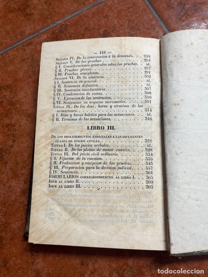 Libros antiguos: Tratado Acad&eacute;mico - Forense de los Procedimientos Judiciales 1848 tom&oacute; primero