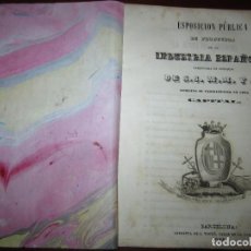 Libros antiguos: ESPOSICION PUBLICA DE PRODUCTOS DE LA INDUSTRIA ESPAÑOLA -VISITA DEL REY-1844 BARCELONA. Lote 361702665