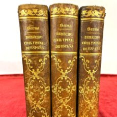 Libros antiguos: ELEMENTOS DERECHO CIVIL Y PENAL ESPAÑA. DR.GOMEZ SERNA Y MONTALBAN. 7A ED. 3 VOL. 1865. Lote 376609984