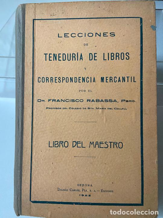 Antiquarische B&uuml;cher: 144.- lecciones de Tenedur&iacute;a de libros y correspondencia mercantil. Rabasa. 1.922