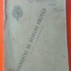 Libros antiguos: RUDIMENTOS DE DERECHO POLÍTICO ACADEMIA DE INFANTERÍA P3