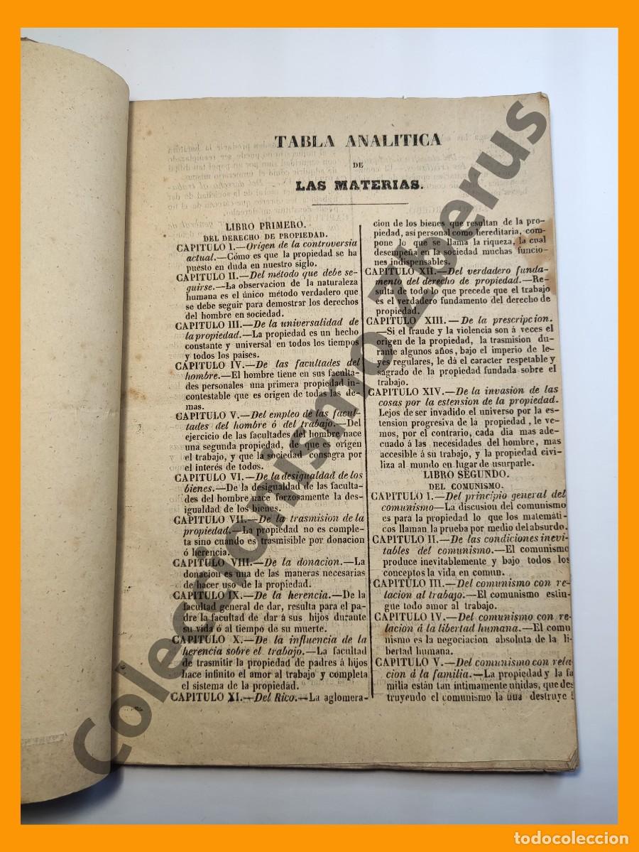 Libros antiguos: De La Propiedad - M.A. Thiers - Foto 3