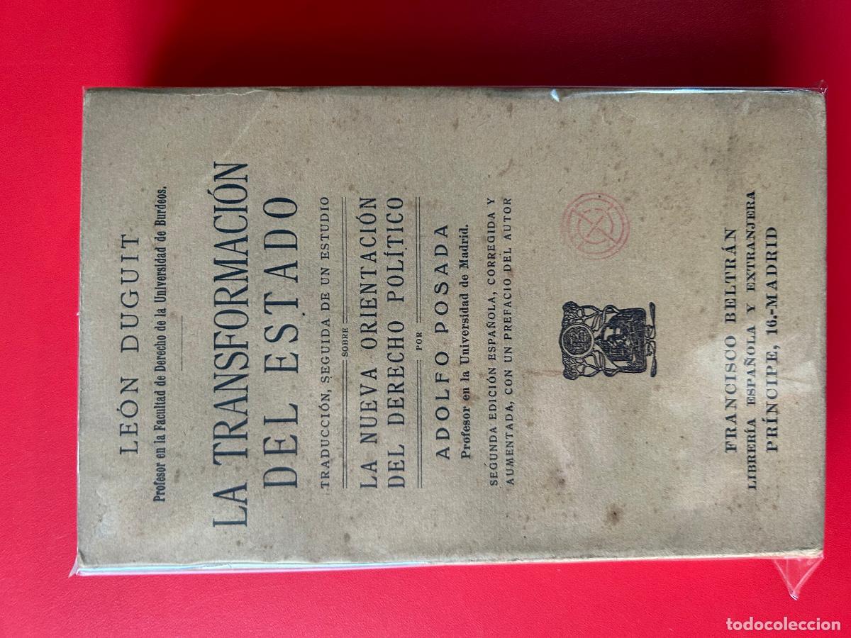 Libros antiguos: La Transformaci&oacute;n del Estado - DUGUIT L&Eacute;ON - Foto 1