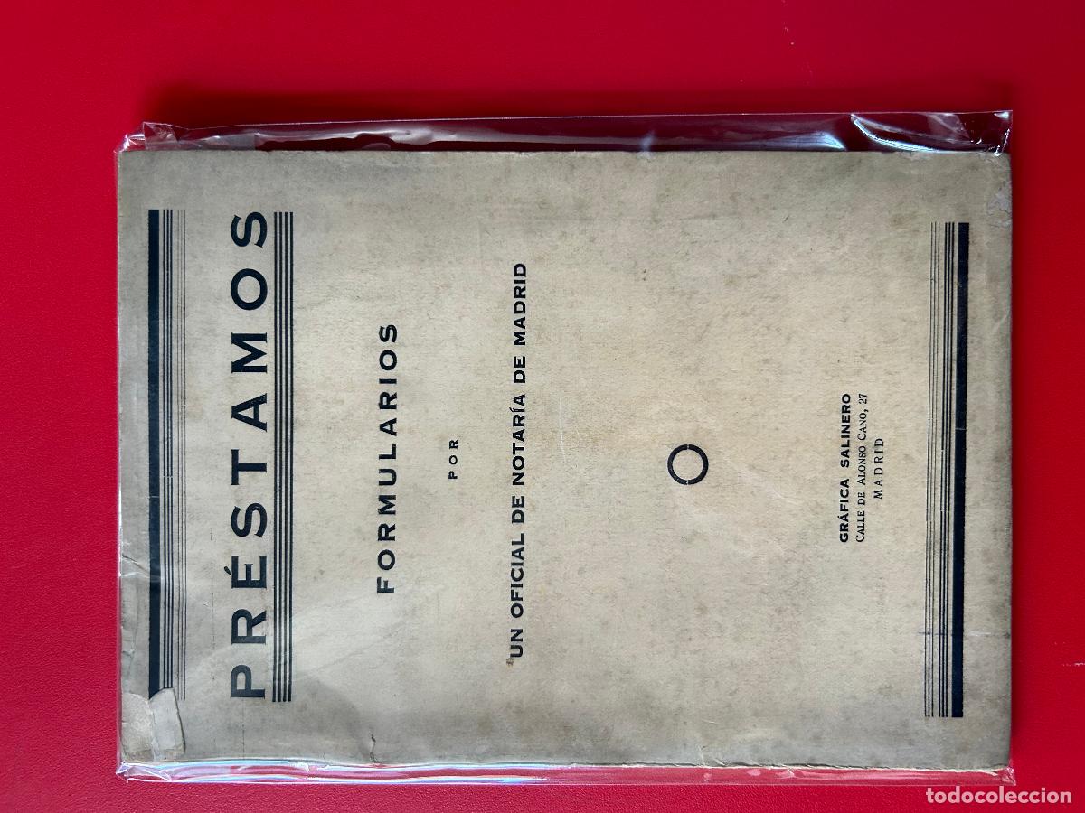 Old books: Pr&eacute;stamos: formularios por un oficial de notar&iacute;a de Madrid.