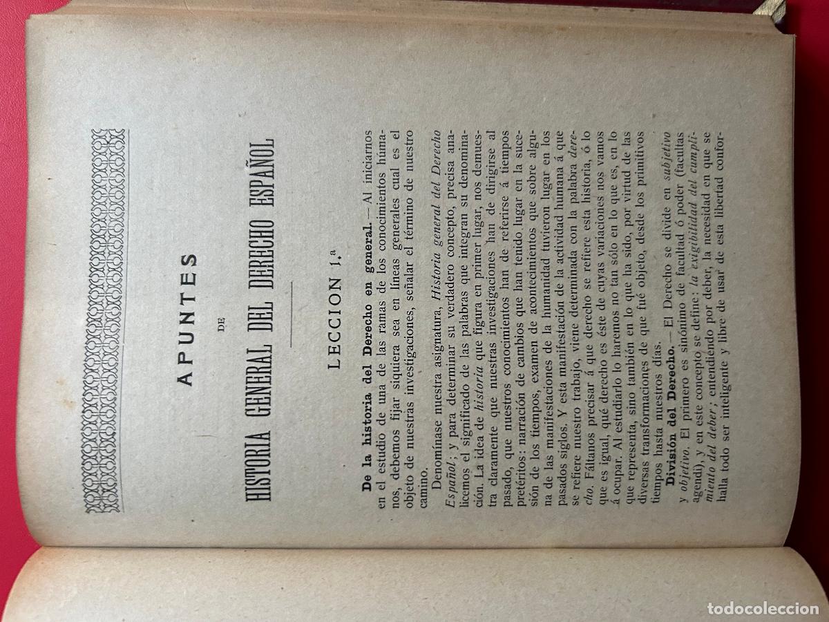 Libros antiguos: Programa de historia general del Derecho espa&ntilde;ol - Foto 2