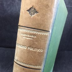 Libros antiguos: DERECHO POLÍTICO. VICENTE SANTAMARÍA DE PAREDES. 1908 TIPOGRAFÍA RICARDO FÉ. MADRID. MEDIA PIEL