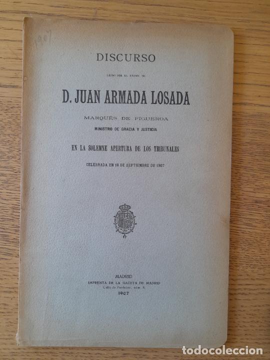 historia. derecho. discurso de juan armada ape Buy Antique