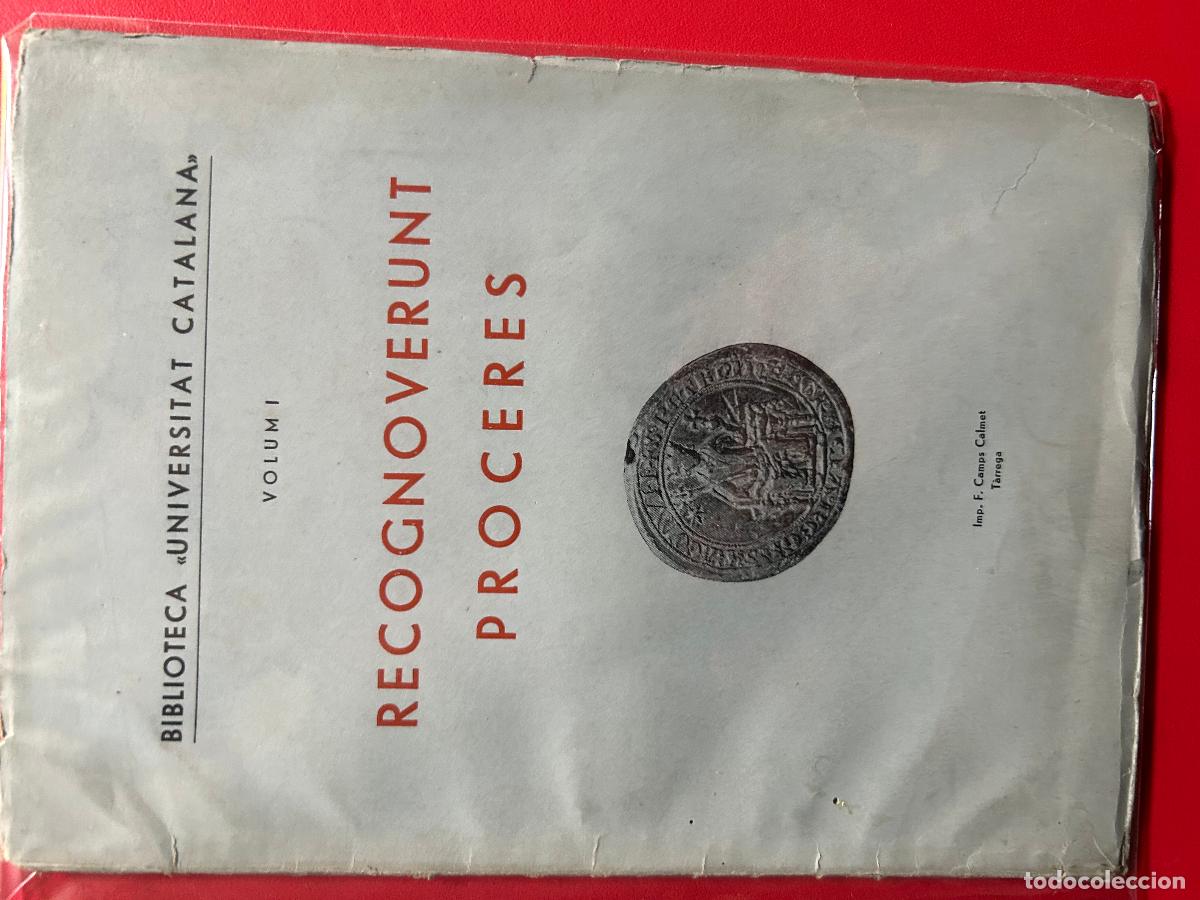 Libros antiguos: Recognoverunt proceres - [CATALU&Ntilde;A] - Foto 1