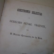 Libros antiguos: DERECHO PENAL VIGENTE...1854.