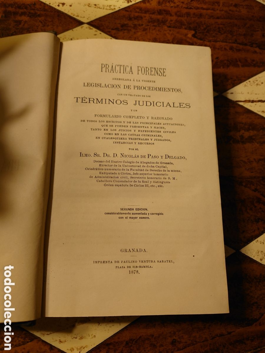 Libros antiguos: Practica Forense.Nicolas de Paso - Foto 3