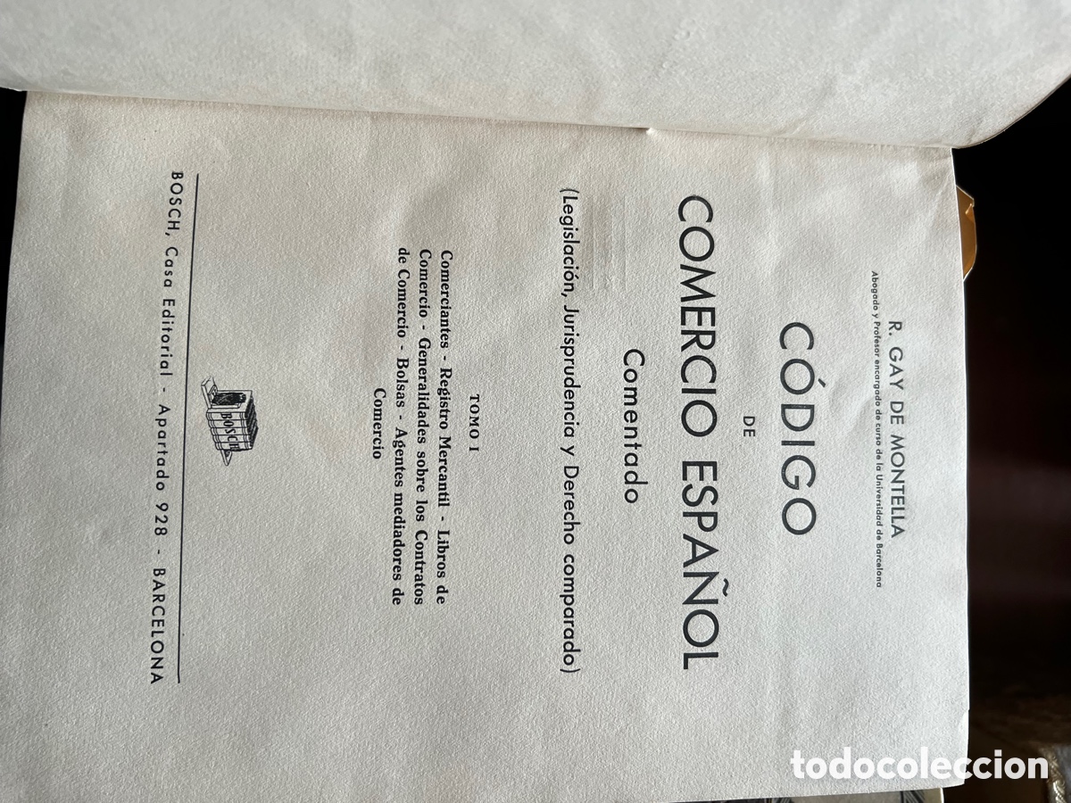 Libros antiguos: C&Oacute;DIGO DE COMERCIO GAY DE MONTELL&Aacute; - Foto 3
