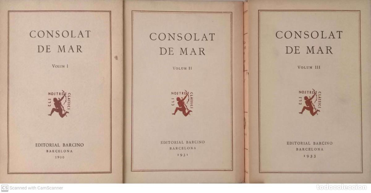 Libros antiguos: Consolat de mar (3 volums) - Foto 1
