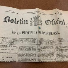 Libros antiguos: BOLETIN OFICIAL PROVINCIA BARCELONA AÑO 1870, CONDICIONES VENTA DE SAL, SALINAS, ...
