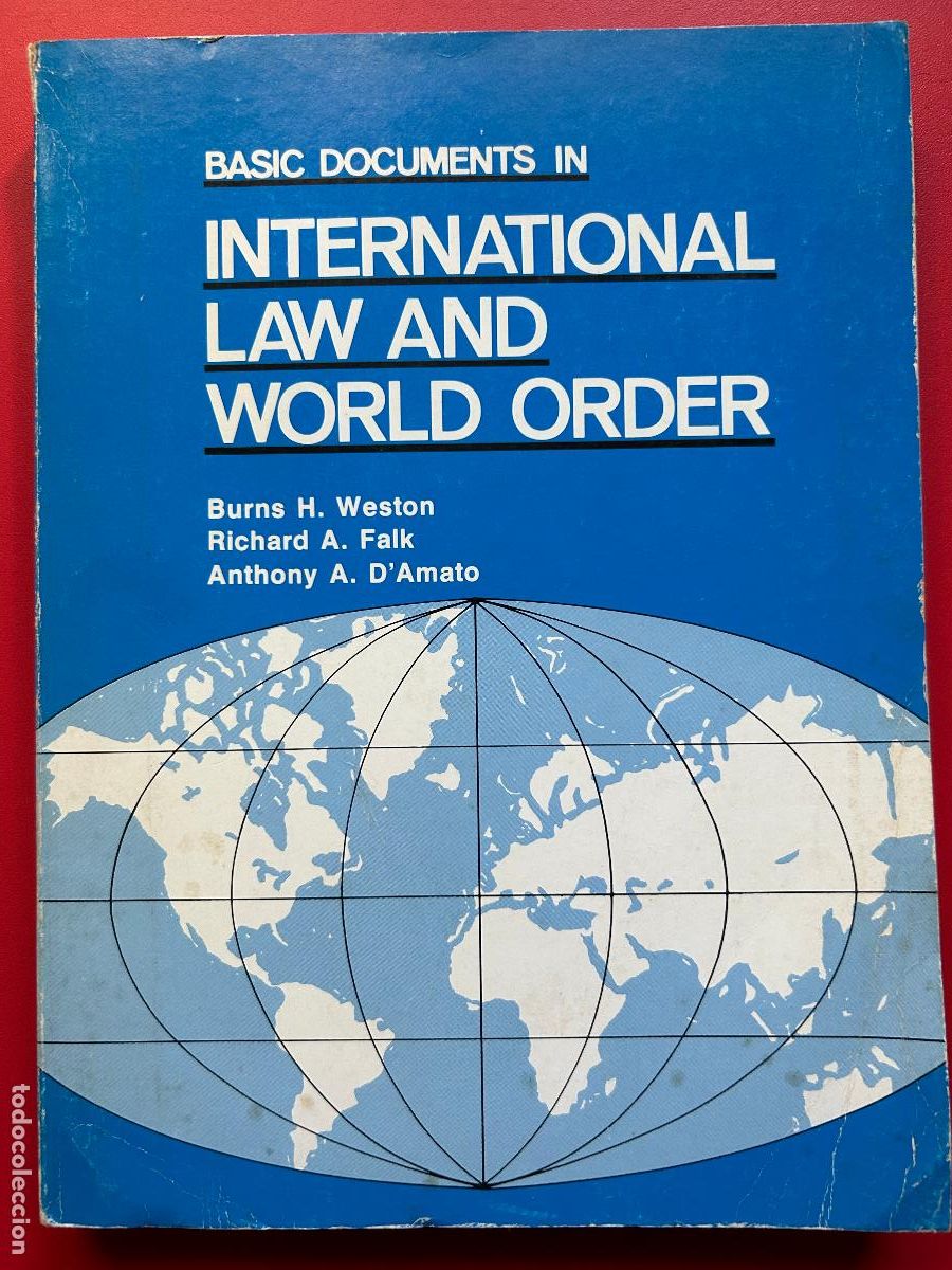 Livros antigos: Basic documents in internacional law and world order - WESTON BURNS H.