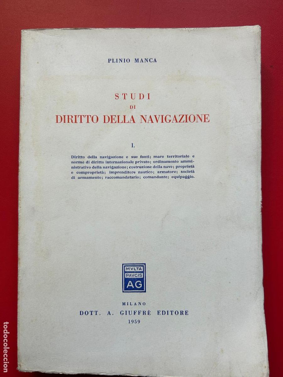 Libros antiguos: Studi di diritto della navigazione - MANCA PLINIO - Foto 1
