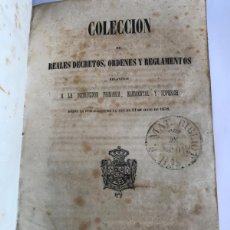 Libros antiguos: LIBRO. COLECCIÓN DE REALES DECRETOS, ÓRDENES Y REGLAMENTOS, INSTRUCCIÓN PRIMARIA, LEY DE 1838.