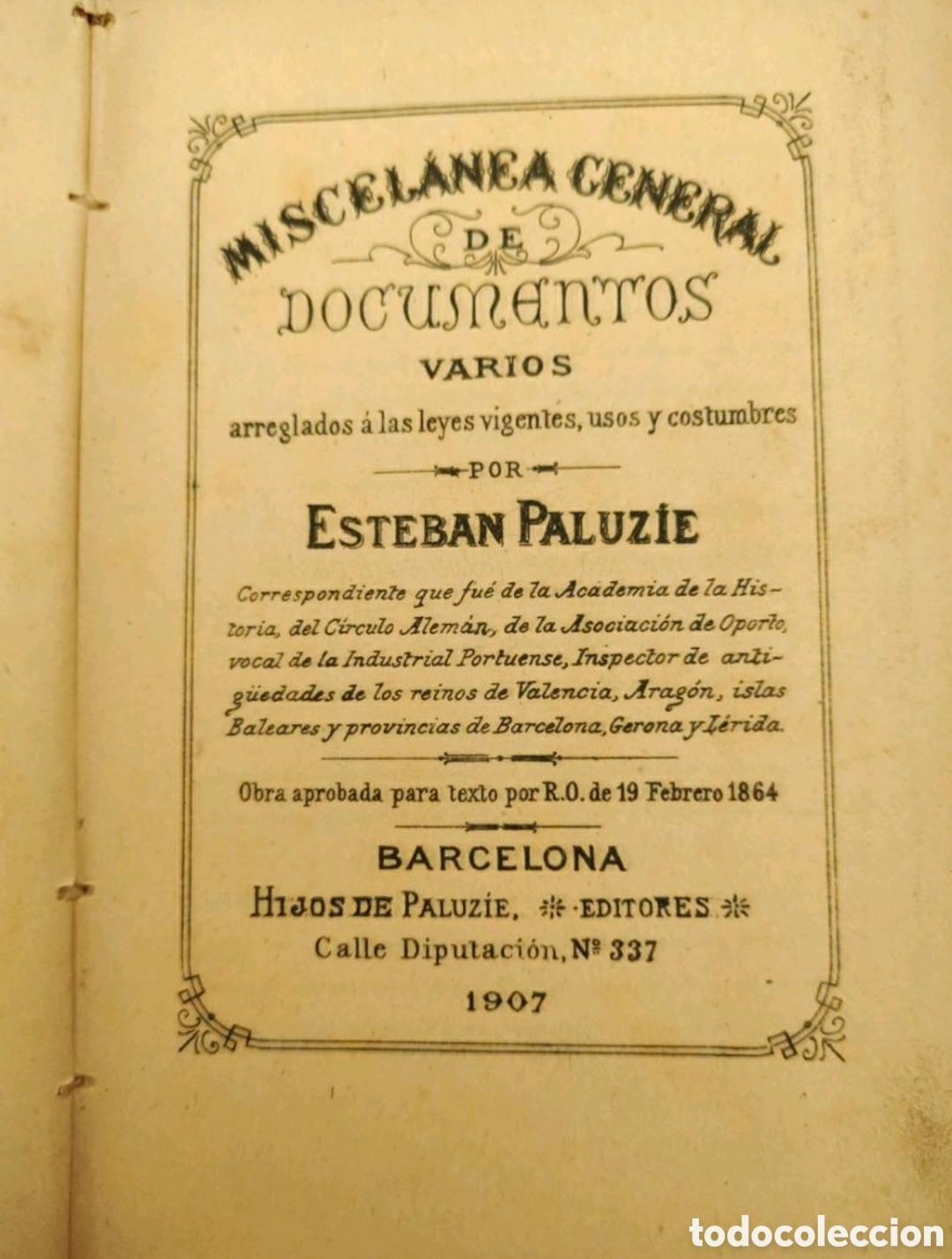 Libros antiguos: miscelanea documentos 1907 - Foto 2
