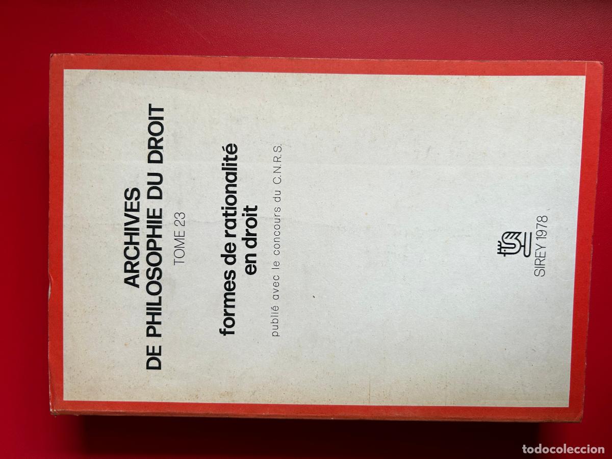 Libros antiguos: Formes de rationalit&eacute; en droit - Foto 1