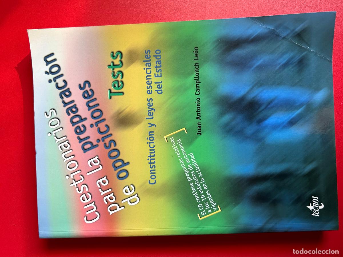 Libri antichi: Cuestionarios para la preparaci&oacute;n de oposiciones - CAMPLLONCH L&Eacute;ON JUAN ANTONIO