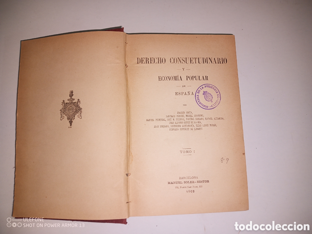 Libros antiguos: Libro de Derecho, 1902 - Foto 1