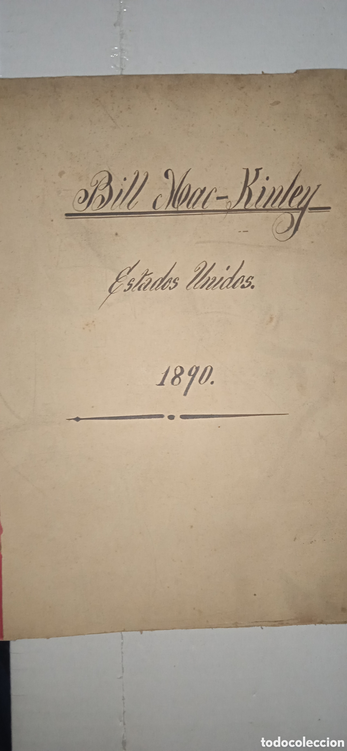 Libros antiguos: El Bill Mac-Kinley - Foto 1