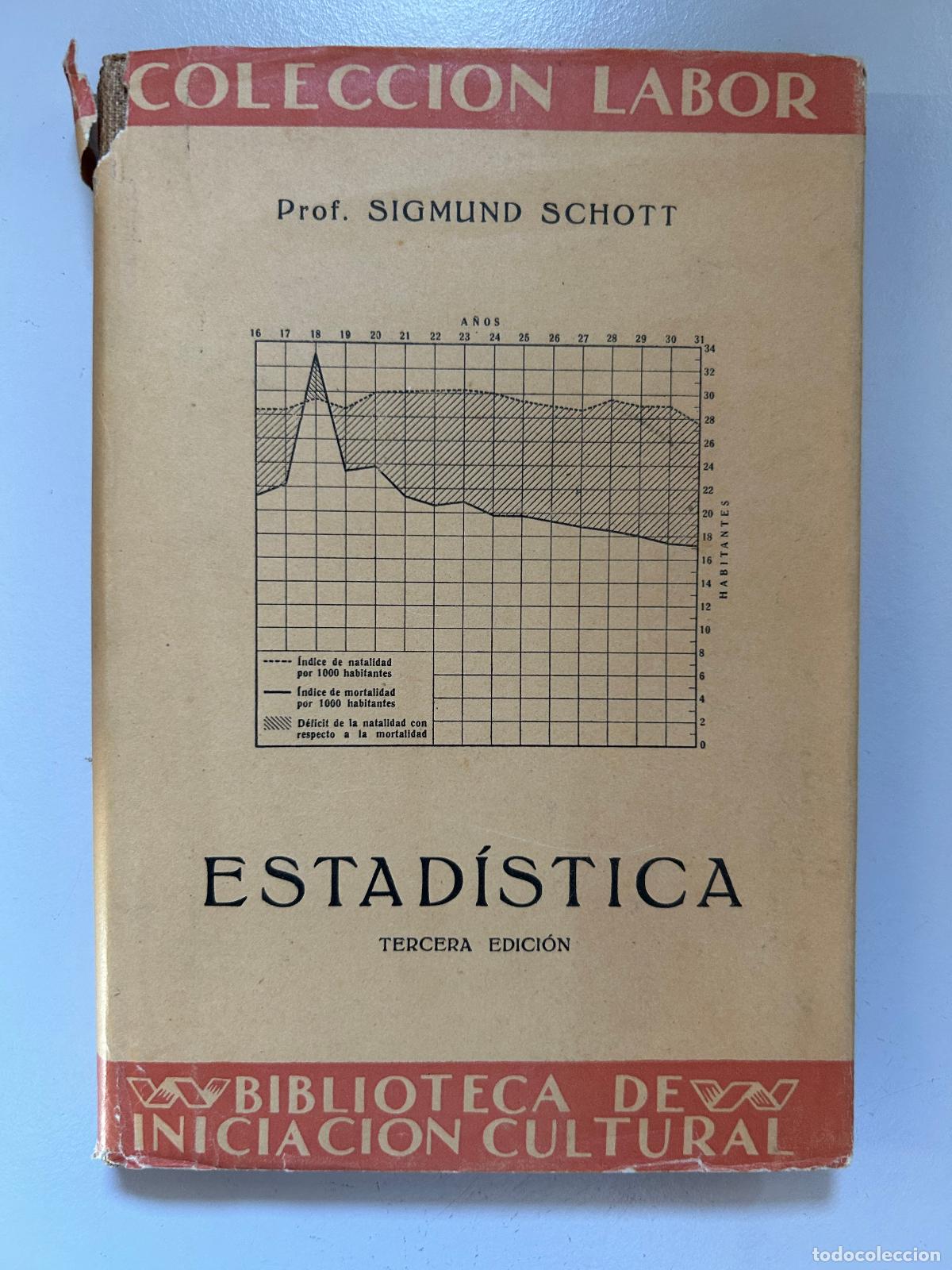 Libros antiguos: Estad&iacute;stica - SCHOTT SIGMUND - Foto 1