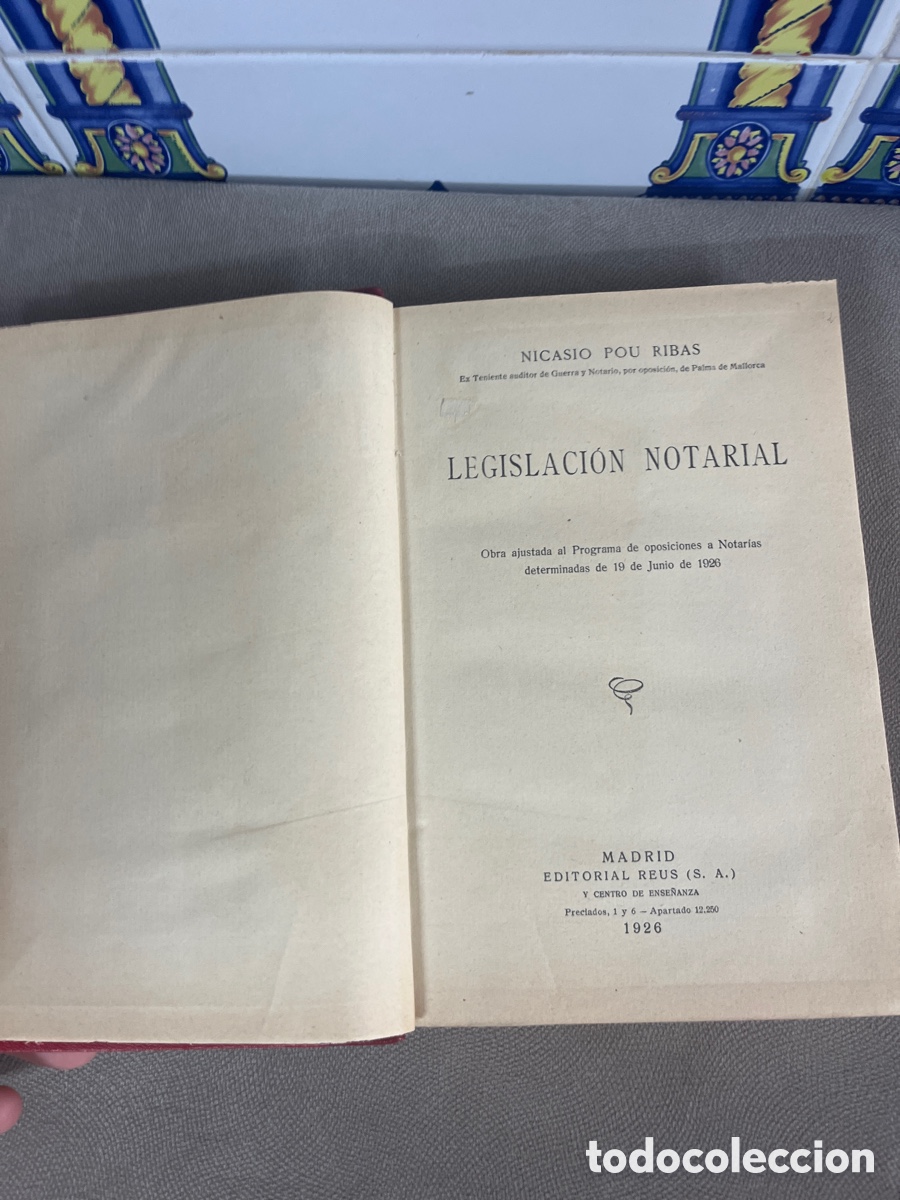 Libros antiguos: Legislaci&oacute;n notarial