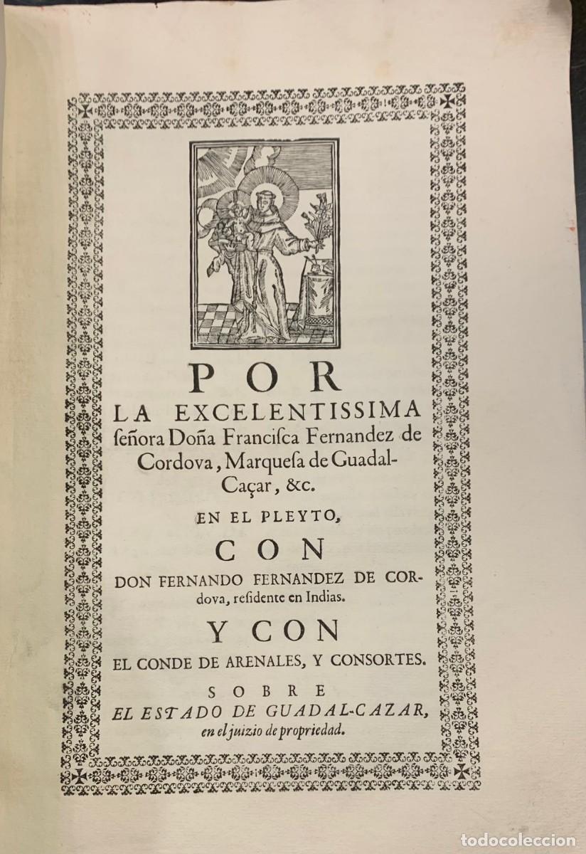 Livros antigos: Porc&oacute;n. Por la excelentisima se&ntilde;ora Do&ntilde;a Francisca Fernandez de Cordoba, Marquesa de Guadalcazar en
