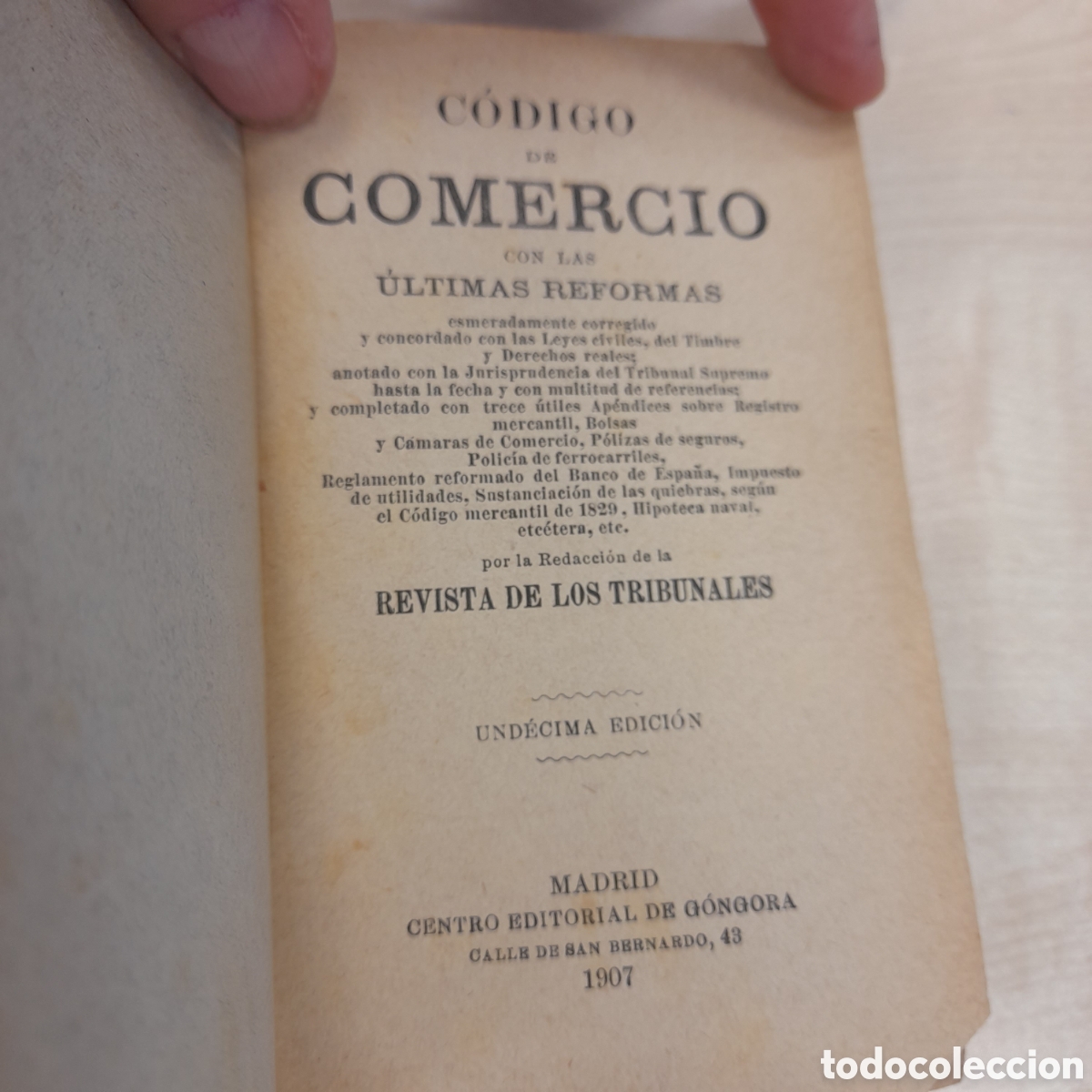 Libros antiguos: C&oacute;digo de comercio. Editorial de G&oacute;ndora - Foto 3