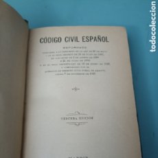 Libros antiguos: CÓDIGO CIVIL ESPAÑOL. TERCERA EDICIÓN. MADRID 1930