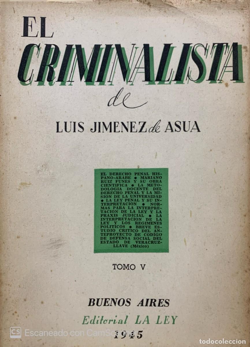 Libros antiguos: EL CRIMINALISTA&hellip;&hellip;&hellip;&hellip;. - Foto 1