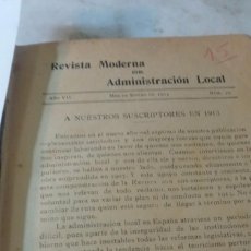 Libros antiguos: REVISTA MODERNA DE ADMINISTRACIÓN LOCAL 1913 CHG 83