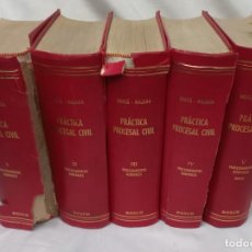 Libros antiguos: PRACTICA PROCESAL CIVIL, BROCA MAJADA BOSCH, 5 TOMOS AÑO 1975