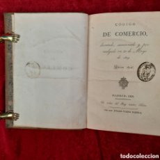 Libros antiguos: L-6754. CÓDIGO DE COMERCIO. JULIÁN VIANA RAZOLA. EDICIÓN OFICIAL. MADRID, 1829.