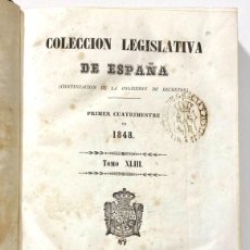 Libros antiguos: COLECCIÓN LEGISLATIVA DE ESPAÑA, FALTAN TOMOS.TOTAL 21 - AÑOS 1845-1857 PRECIO POR TOMO