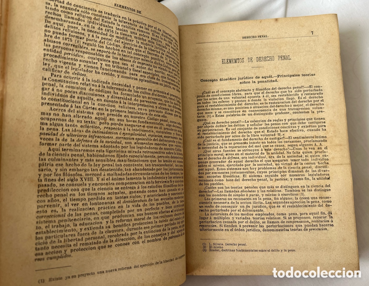 Libros antiguos: Libro de Derecho Penal 1878 - Foto 6