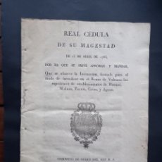 Libros antiguos: 1783 REAL CEDULA DE SU MAGESTAD PARA FORMALIZAR EN EL REINO DE VALENCIA HORNOS MOLINOS CASAS AGUAS