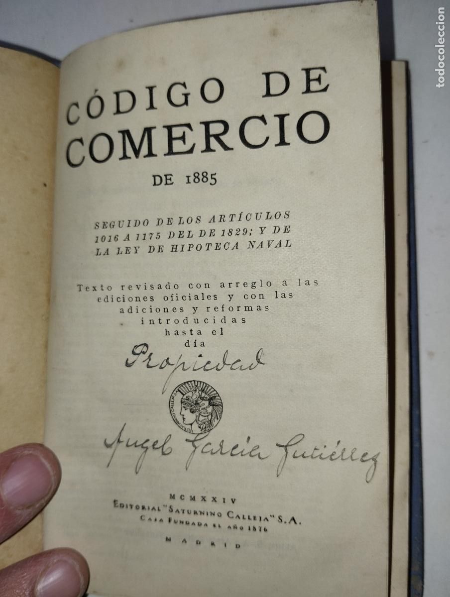 Libros antiguos: C&Oacute;DIGO DE COMERCIO CALLEJA 1885 - Foto 2