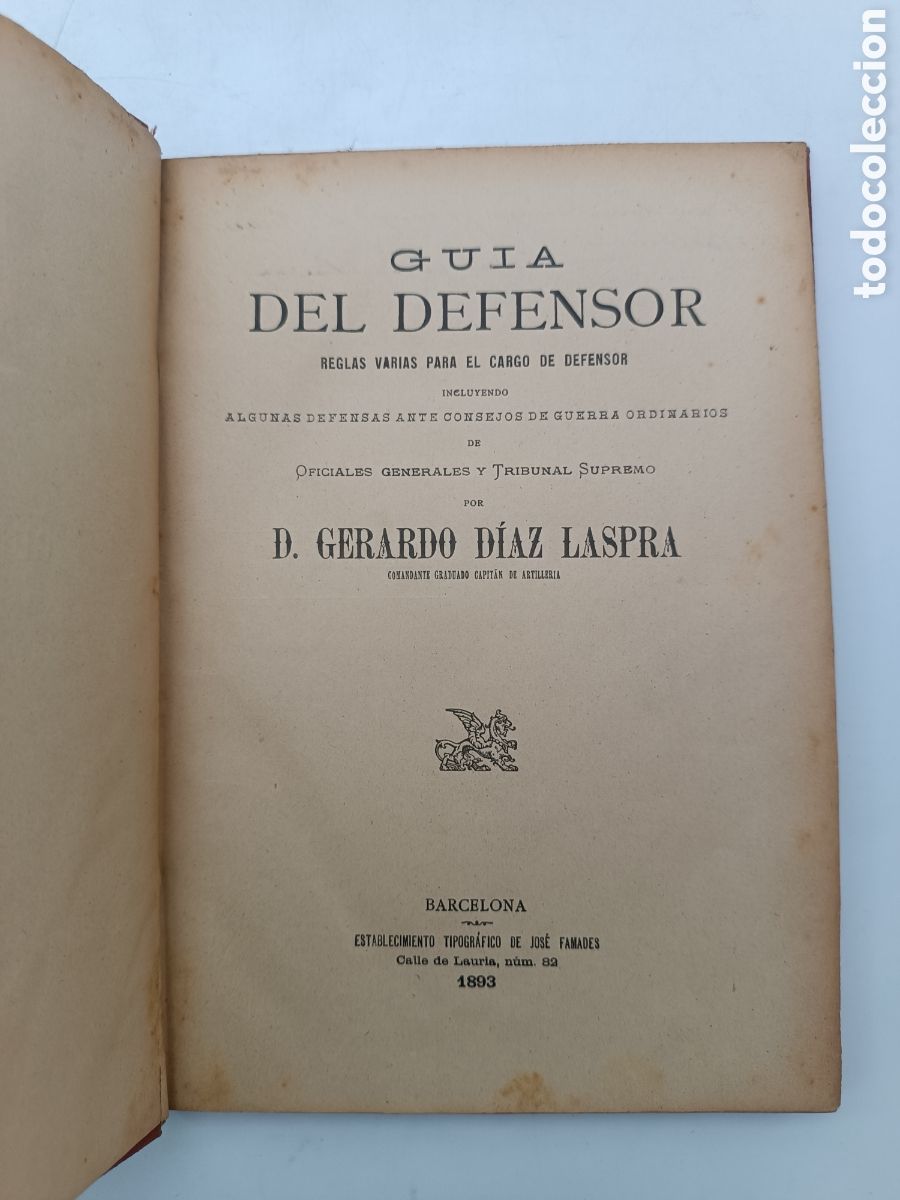 Libros antiguos: Guia del defensor 1893 - Foto 2