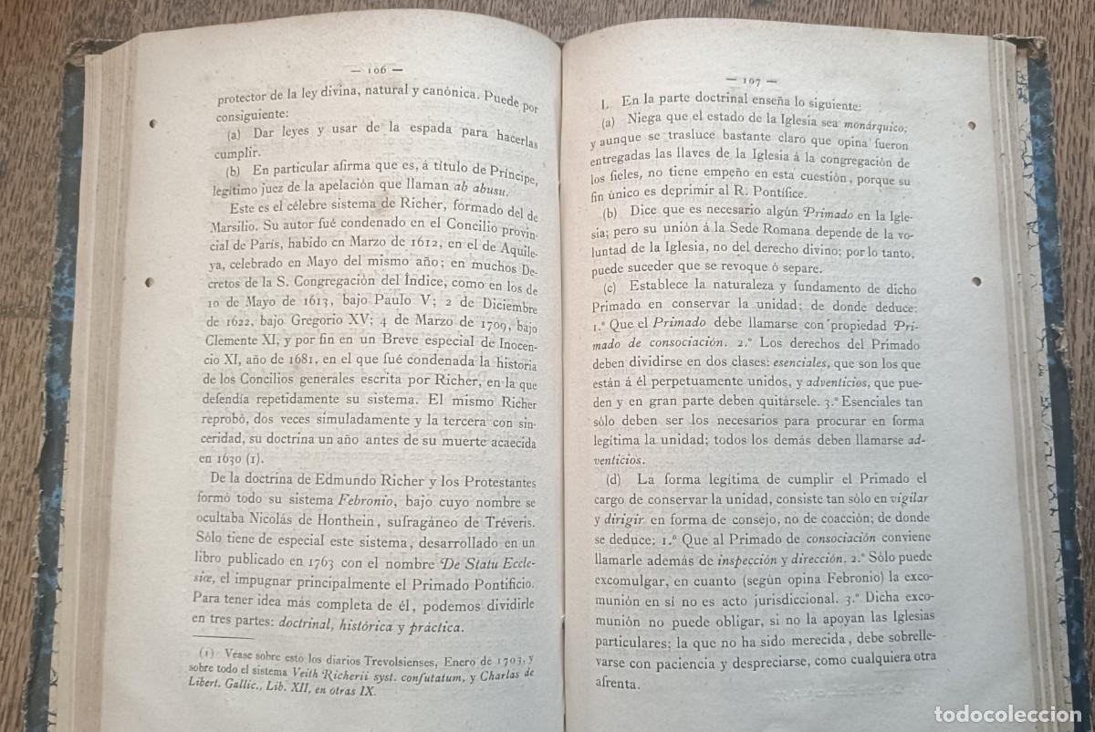 Libros antiguos: Derecho Eclesi&aacute;stico. 1890. A.Manjon - Foto 3