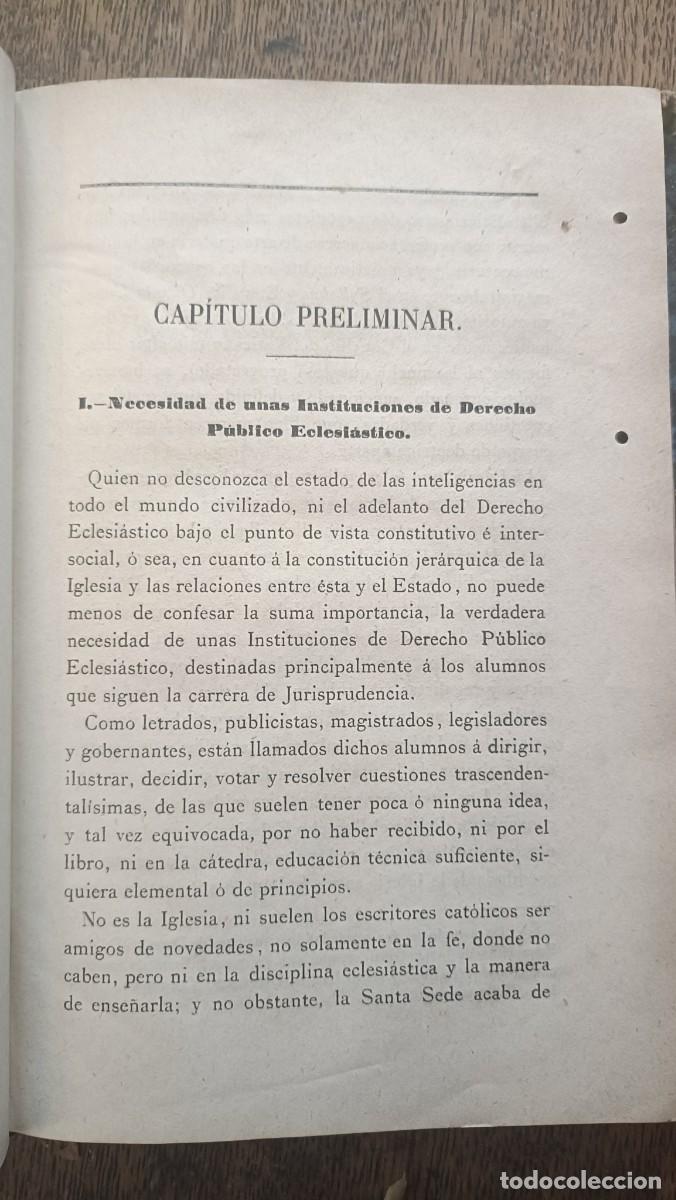 Libros antiguos: Derecho Eclesi&aacute;stico. 1890. A.Manjon - Foto 6