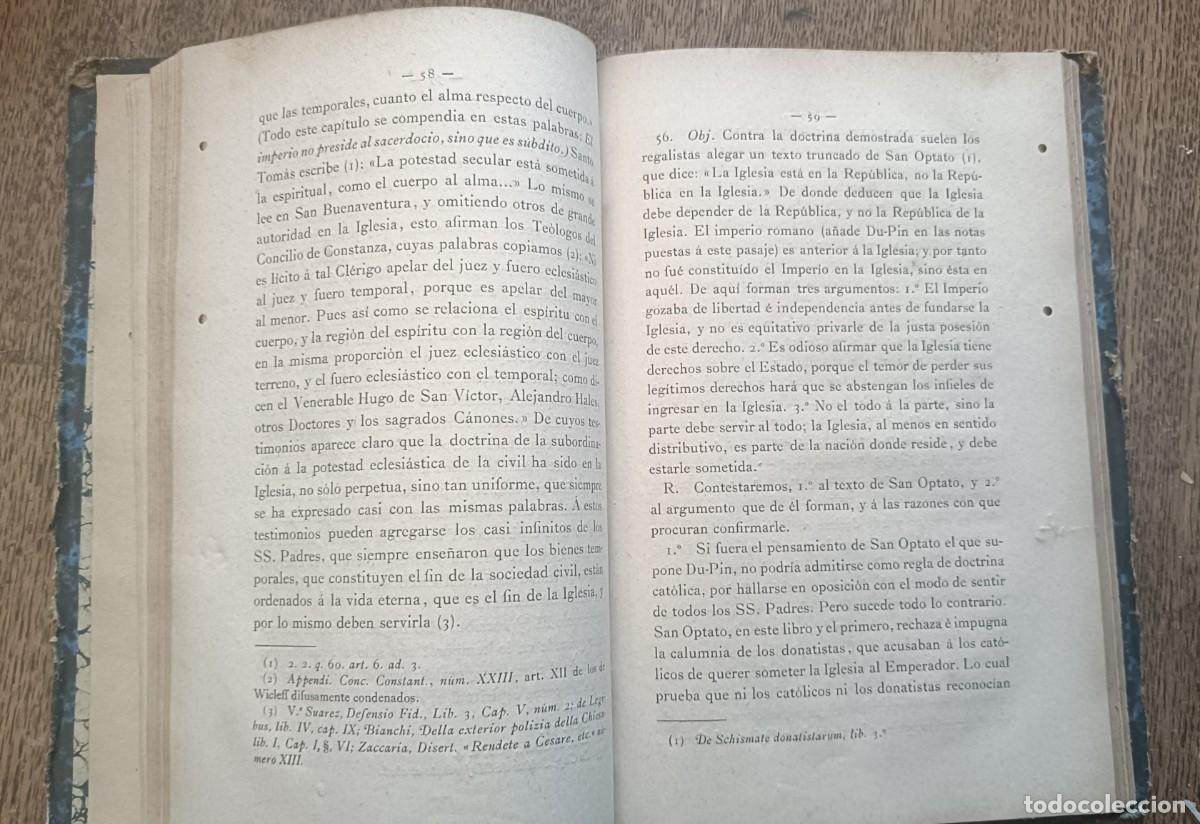 Libros antiguos: Derecho Eclesi&aacute;stico. 1890. A.Manjon - Foto 7