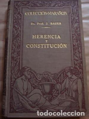 Libros antiguos: Herencia y constituci&oacute;n [J. Bauer] - Foto 1
