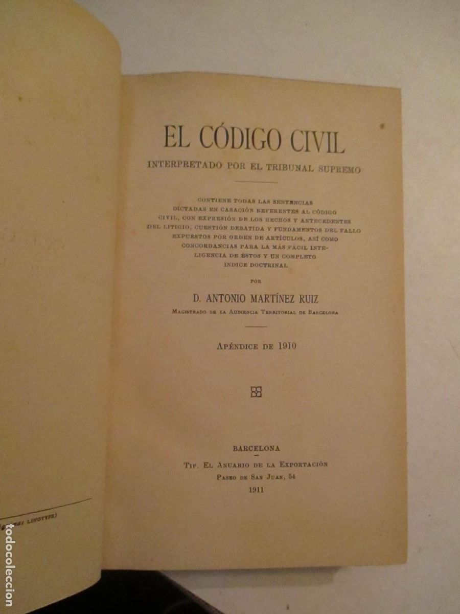 Libros antiguos: El C&oacute;digo Civil Ap&eacute;ndice de 1910 W32905 - Foto 3