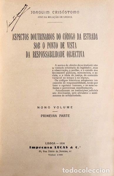 Libri antichi: CRIS&Oacute;STOMO. (Joaquim) - ASPECTOS DOUTRINARIOS DO C&Oacute;DIGO DA ESTRADA.