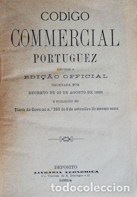 Libros antiguos: CODIGO COMMERCIAL PORTUGUEZ. - Foto 1