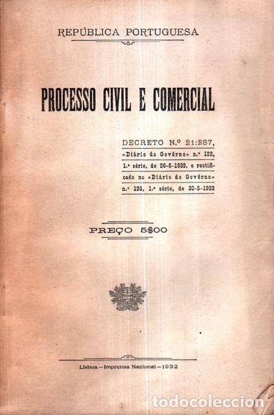 Libros antiguos: PROCESSO CIVIL E COMERCIAL. - Foto 1