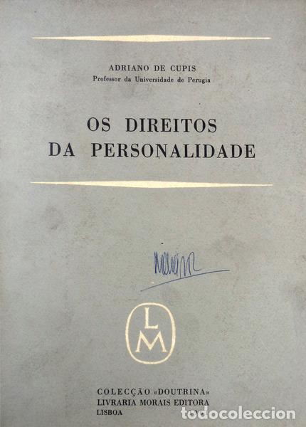 Libri antichi: CUPIS. (Adriano de) - OS DIREITOS DA PERSONALIDADE.