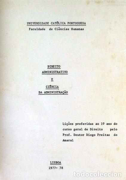 Libri antichi: DIREITO ADMINISTRATIVO E CI&Ecirc;NCIA DA ADMINISTRA&Ccedil;&Atilde;O.