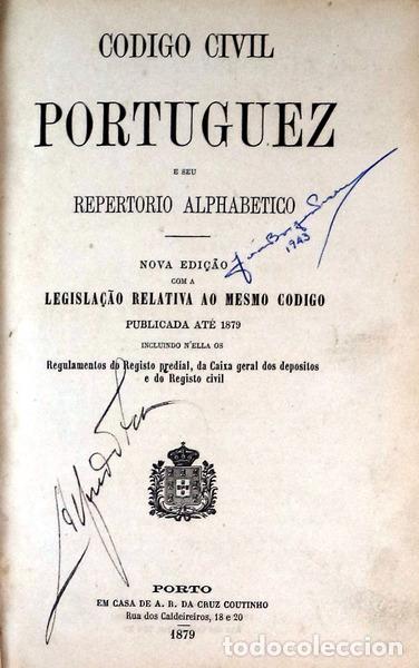 Libros antiguos: CODIGO CIVIL PORTUGUEZ. - Foto 2